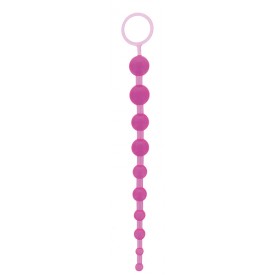 Фиолетовая анальная цепочка ORIENTAL JELLY BUTT BEADS 10.5 PURPLE - 26,7 см.