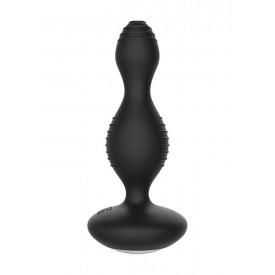 Чёрная анальная пробка с электростимуляцией E-Stimulation Vibrating Buttplug - 14 см.