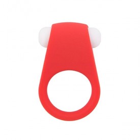 Красное эрекционное кольцо LIT-UP SILICONE STIMU RING 4