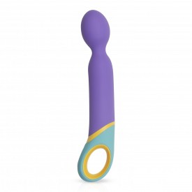 Фиолетовый вибромассажер Base Wand Vibrator - 24 см.