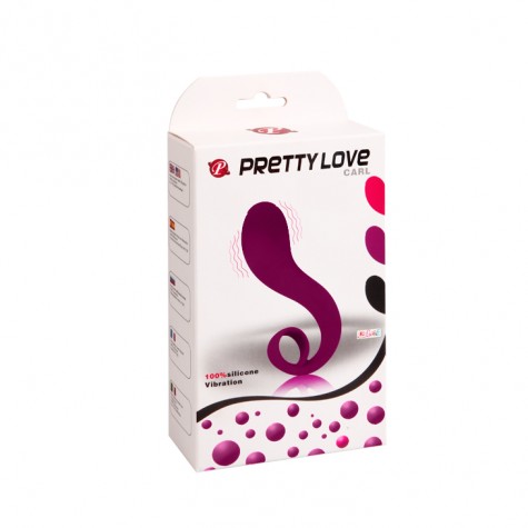 Фиолетовый вибратор с хвостиком Pretty Love - 20,5 см.