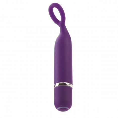 Фиолетовый мини-вибромассажер LIA MINI MASSAGER PLEASURE O - 11,5 см.